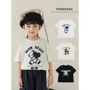 YOEHYAUL Casual Crew Neck Cartoon Kids Boy Summer Tshirts High Quality Wholesale Cotton Toddler Boys T-shirts Tee Shirts
