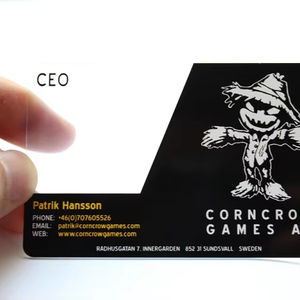 Tarjeta de Visita Personalizada CR80 de PVC Transparente con Impresión Offset Única - Product Image 1