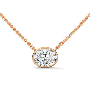 Elegante Joyería de Diamantes Cultivados en Laboratorio, Colgante de Oro Rosa con Acabado Cálido y Suave y Brillo Brillante para Uso Diario y en Ocasiones Especiales - Product Image 1