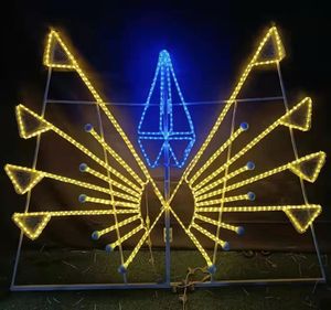 Proyecto de Iluminación Urbana, Luces Decorativas con Motivos en Forma de Poste de Calle LED 2D, Decoración Navideña - Product Image 1