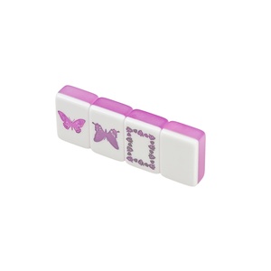 Juego de Mahjong de Lujo Secret Garden, Fichas de Mahjong Color Lavanda, Tablero de Gelatina de Dos Capas, Juego de Mahjong Americano, Regalo - Product Image 2