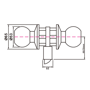 Keyed Entry <strong>Door</strong> Knob Interior Standard Ball Stainless Steel Tubular Round <strong>Door</strong> <strong>Lock</strong> <strong>for</strong> <strong>Bedroom</strong> Bathroom Passage - Product Image 6