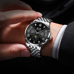 Montre mécanique automatique NAMKIN, bracelet en acier inoxydable, boîtier rond de 42 mm, cristal saphir, cadran analogique, montre de luxe pour homme - Product Image 2