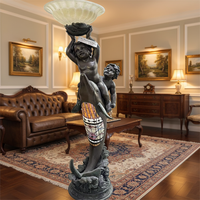 Statue de garçon grec avec dauphin, décoration de jardin et de parc, art décoratif moderne fait main, sculpture