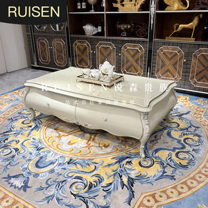 Mesa de centro grande de madera maciza europea, mesa de centro grande de ébano tallado de lujo de palacio francés - Product Image 2