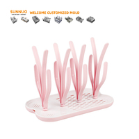 SUNNUO mignon dessin animé bébé biberon étendoir avec stockage sans BPA organisateur de cuisine pour bébé alimentation accessoires