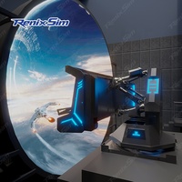 RenixSim 12D Simulador de Vuelo Interior 2026 Nuevo Cine Domo Personalizado Entretenimiento Multijugador Fabricante de Cines Domo de Vuelo