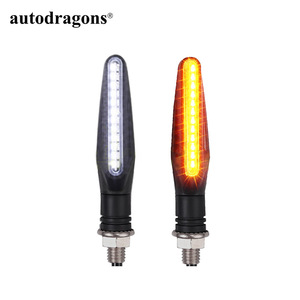 Clignotant de moto à 12 LED, effet de défilement, flexible, indicateur de direction LED ambre pour moto - Product Image 1