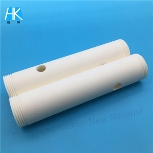 Tubo Roscado de Cerámica de Alúmina de Precisión Al2O3, Manguito con Rosca Externa y Orificio Lateral para Conexión Mecánica - Product Image 5