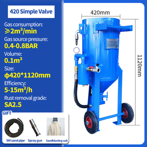 Machine de <span class=keywords><strong>sablage</strong></span> à sec mobile haute pression pour l'élimination de la rouille, avec réservoir, <span class=keywords><strong>sablage</strong></span> manuel, polissage, capacité 100L, haute efficacité - Product Image 2