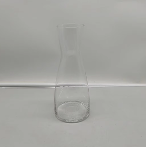 Minimalist Glass Tabletop Vase Geometric Shape Clear Decorative Single Piece 10x25.5cm - Product Image 3