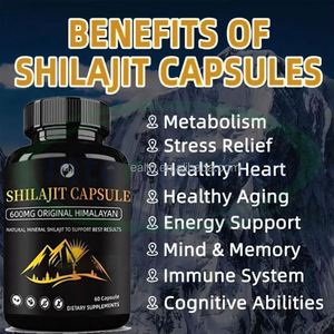Cápsulas de Shilajit Puro Ausreson, Suplemento Energético Natural y Orgánico de Shilajit, Cápsulas de Shilajit del Himalaya de 10000 mg para Hombres - Product Image 4