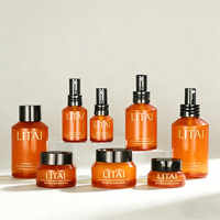 Emballage de pot en verre pour cosmétiques et soins de la peau, unique et personnalisé, pot en verre de luxe pour crème pour le visage, hydratant, flacons vides pour lotion
