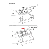 Pour Toyota Highlander 2008 - 2013 Écran LCD d'affichage multi-informations supérieur du tableau de bord OEM