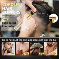 Tondeuse à cheveux électrique professionnelle T9 T-Blade pour hommes, sans fil, rechargeable par USB, réglable, en acier inoxydable, pour la barbe et le soin personnel