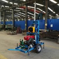 QIYUN machines 150m quatre roues plate-forme pneumatique nouveau forage de puits d'eau 100m forage hydraulique forage Machine pompe camion