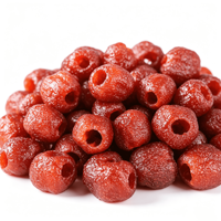 Baies d'aubépine sans pépins, creuses, sucrées et acidulées, certifiées HACCP, friandise de fruits confits, vente en gros, OEM, ODM, approvisionnement direct usine