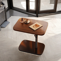 Petite table d'appoint en métal à hauteur réglable, table relevable pour canapé, table de chevet, étagère de rangement pour ordinateur, pour chambre, balcon, salon