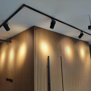 Panneau WPC extérieur, panneau mural rainuré WPC, co-extrusion PVC pour la décoration intérieure des hôtels et des maisons, revêtement PVC - Product Image 5