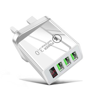 <span class=keywords><strong>Chargeur</strong></span> USB 3 ports EU US Plug LED Display 3.1A Charge rapide <span class=keywords><strong>Chargeur</strong></span> de téléphone portable intelligent <span class=keywords><strong>pour</strong></span> iPhone <span class=keywords><strong>Samsung</strong></span> Xiaomi Tablet - Product Image 5
