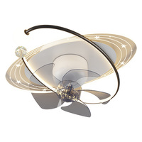 Lampe créative moderne de ventilateur de plafond de LED avec la base en plastique plafonnier étoilé pour l'étude de salon de chambre à coucher de maison