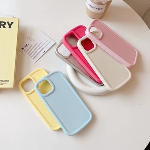 เคสโทรศัพท์ซิลิโคนสีลูกกวาดแบบเรียบง่ายสำหรับ <span class=keywords><strong>iPhone</strong></span> 15 14 13 12 11Pro ฝาหลังแบบนิ่มกันกระแทกกันกระแทก - Product Image 6