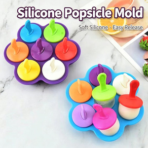 Moules à sucettes glacées en silicone sans BPA, conteneur de stockage multifonctionnel pour aliments faits maison, moules à glaces DIY pour enfants, fabricant de glaçons - Product Image 2