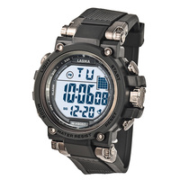 Jam Tangan Digital Industri Tangguh LASIKA WH9057 Layar Hitam Putih Tahan Air 3BAR Lampu Latar LED Alarm Stopwatch TPU Pria