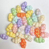 Perles en vrac en acrylique en forme de petite nuage, colorées, plaquées UV, pour la fabrication de chaînes de téléphone portable DIY, accessoires de bijoux