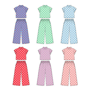 Custom Boutique Casual Little <b>Girls</b> Outfits Colorful Dots Print Mock Neck Shirt and Wide Pants <b>Sets</b> Wholesale Kids <b>Clothing</b> - Product Image 2