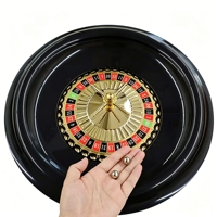 Jeu de roulette de 16 pouces avec tapis de table, jetons, cartes, kit complet, jeu de casino pour la maison, les fêtes, les bars, le divertissement, jouet