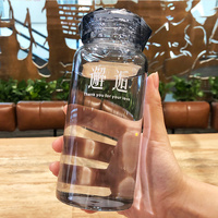 Botol air permata infus kristal 500ml, botol air kaca berwarna