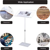 Podio de Acrílico Transparente Personalizado, Diseño Moderno, Tamaño Pequeño, Desmontable, para Escuela, Supermercado, Hotel, Hogar, Bar