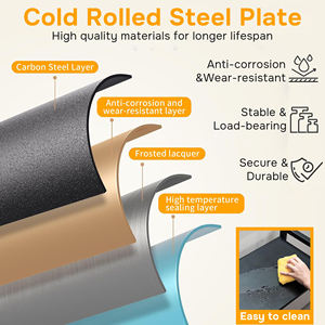 Aparador de Metal de Lujo, Mueble de Cocina Moderno con Almacenamiento y Asas, Fácil de Montar - Product Image 6