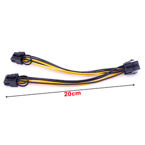 <span class=keywords><strong>สาย</strong></span>แยกไฟ PCI-e VGA แบบ 6 พิน เป็น 2*<span class=keywords><strong>8</strong></span> พิน (6+2) แบบ Molex สำหรับ<span class=keywords><strong>การ์ด</strong></span><span class=keywords><strong>จอ</strong></span> - Product Image 6