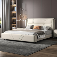 Hochwertiges Italienisches Luxus-Kingsize-Bett von HAOYU Neues Designer Modernes Design Weiches Leder Holzrahmen Schlafzimmermöbel