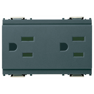 เต้ารับไฟฟ้า SICURY 2P+T15A มาตรฐาน USA+SASO สีเทา ขนาด 5.3x3.9x7.6 ซม. - Product Image 1