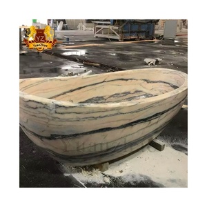 Nuova <span class=keywords><strong>Vasca</strong></span> <span class=keywords><strong>da</strong></span> Bagno Ovale <span class=keywords><strong>in</strong></span> Marmo Naturale Giapponese dal Design Moderno per Interni - Product Image 2