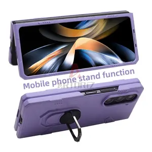 foldable phone cases with ring for samsung z fold 5 case for samsung galaxy z fold 3 5g mobile phone case