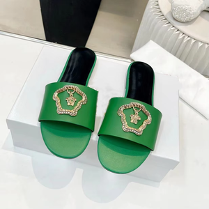 Pantuflas Casuales de Piel Genuina para Mujer, Marca de Diseñador, Planas, Modernas, de Alta Calidad y Lujo - Product Image 4