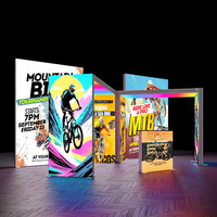 10x20ft modulaire rétro-éclairé arc affichage LED toile de fond comptoir salon stand exposition aluminium SEG LED rétro-éclairé mur boîte à lumière