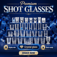 Verres à Baijiu écologiques en stock direct usine, gobelets à spiritueux à fond épais, verres à wonton en forme d'entonnoir