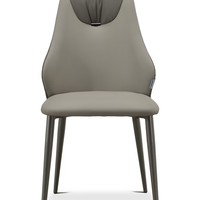 Chaise de salle à manger en bois massif et cuir, style minimaliste européen nordique moderne de luxe, pour table à manger