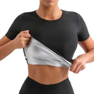 Sauna Shirt Trainings anzug Übung Gewichts verlust Fitness T-Shirt und Hosen Sauna Anzug - Product Image 3