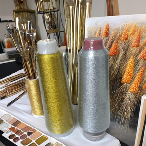 Bán buôn Nylon kim loại sợi Rayon/Polyester thành phần <span class=keywords><strong>lurex</strong></span> sợi từ Trung Quốc nhà máy cho Đan Thêu dệt may - Product Image 2