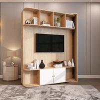 Cama de pared giratoria multiusos para ahorro de espacio, con armario de TV