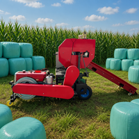 Machine à ensiler et à emballer le foin électrique grande capacité, avec film scellé pour la ferme, entièrement automatique et à haute efficacité