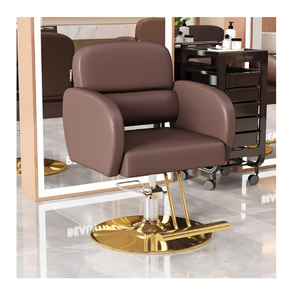 Chaise de barbier professionnelle pliable à rotation à 360 degrés en cuir synthétique au design moderne et tendance, fabriquée en Chine - Product Image 1