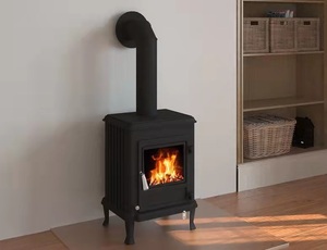 Poêle à bois cubique bon marché Cheminée autoportante Poêle à charbon moderne multi-combustibles - Product Image 2