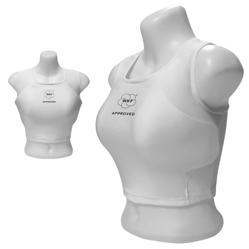 Power Punch White WKF Karate Female Chest Protector Breast Protector